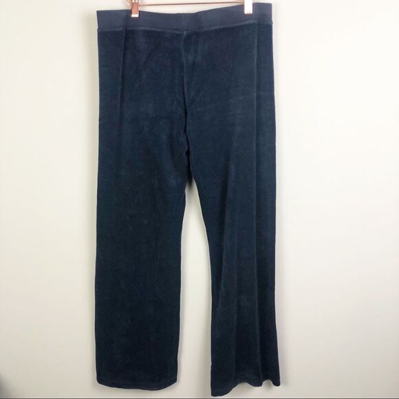 JUICY COUTURE | Y2K Style Navy Blue Terry Cloth Drawstring Pants Women’s Size L - Picture 10 of 11